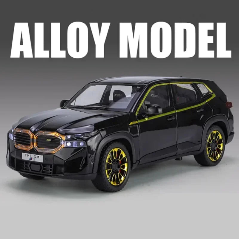 1:24 XM X5 Alloy Sports Car Miniature Model Toy Diecasts Metal Sound and Light Pull Back Collection Vehicles for Childrens Gifts