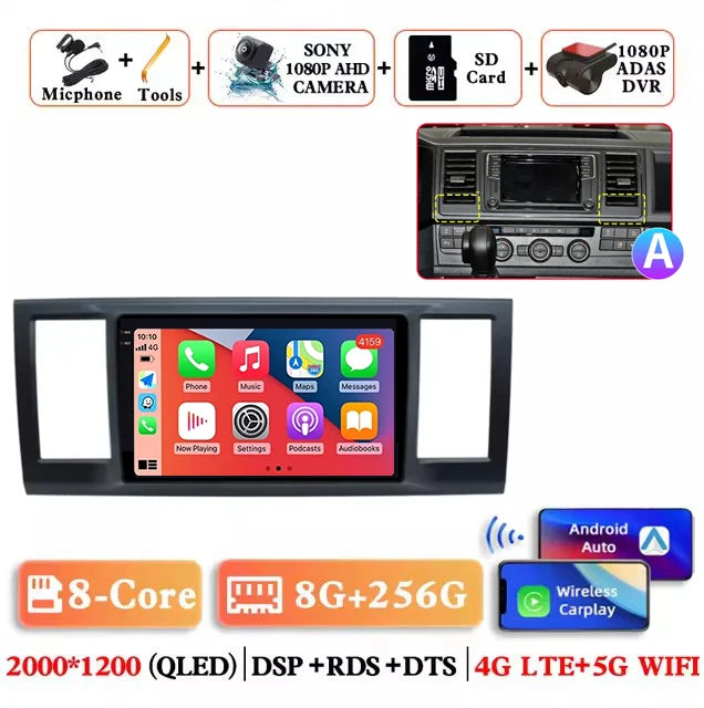 Android 16 Carplay autoradio for VW Volkswagen Caravelle 6 T6 2015-2020 lettore Video multimediale navigazione GPS Audio Stereo