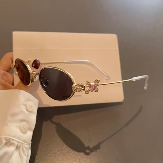 Ladies' Y2K Retro Elliptical Glasses Elegant Party and Daily Wear Retro Style Personalized Declaration Glasses Trendy Choice