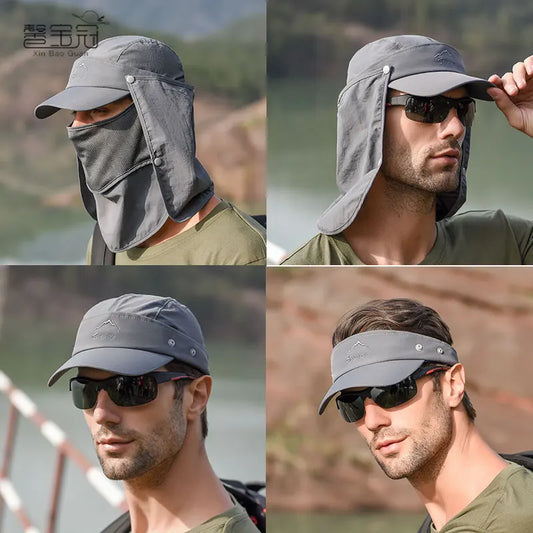 9071-Multifunctional sun hat summer speed dry outdoor fishing hat man sun hat baseball cap male cross-border