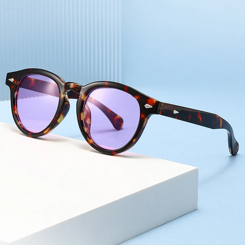 JNPCXI Retro Round Sunglasses Women Fashion Rice Nail Shades UV400 Men Trending Candy Color Sun Glasses