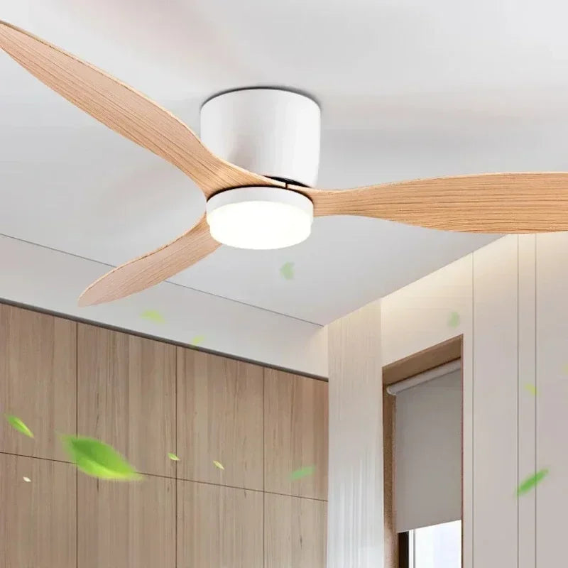 Modern LED Ceiling Fan Lights, Low Floor Decorative Lights with Remote Control