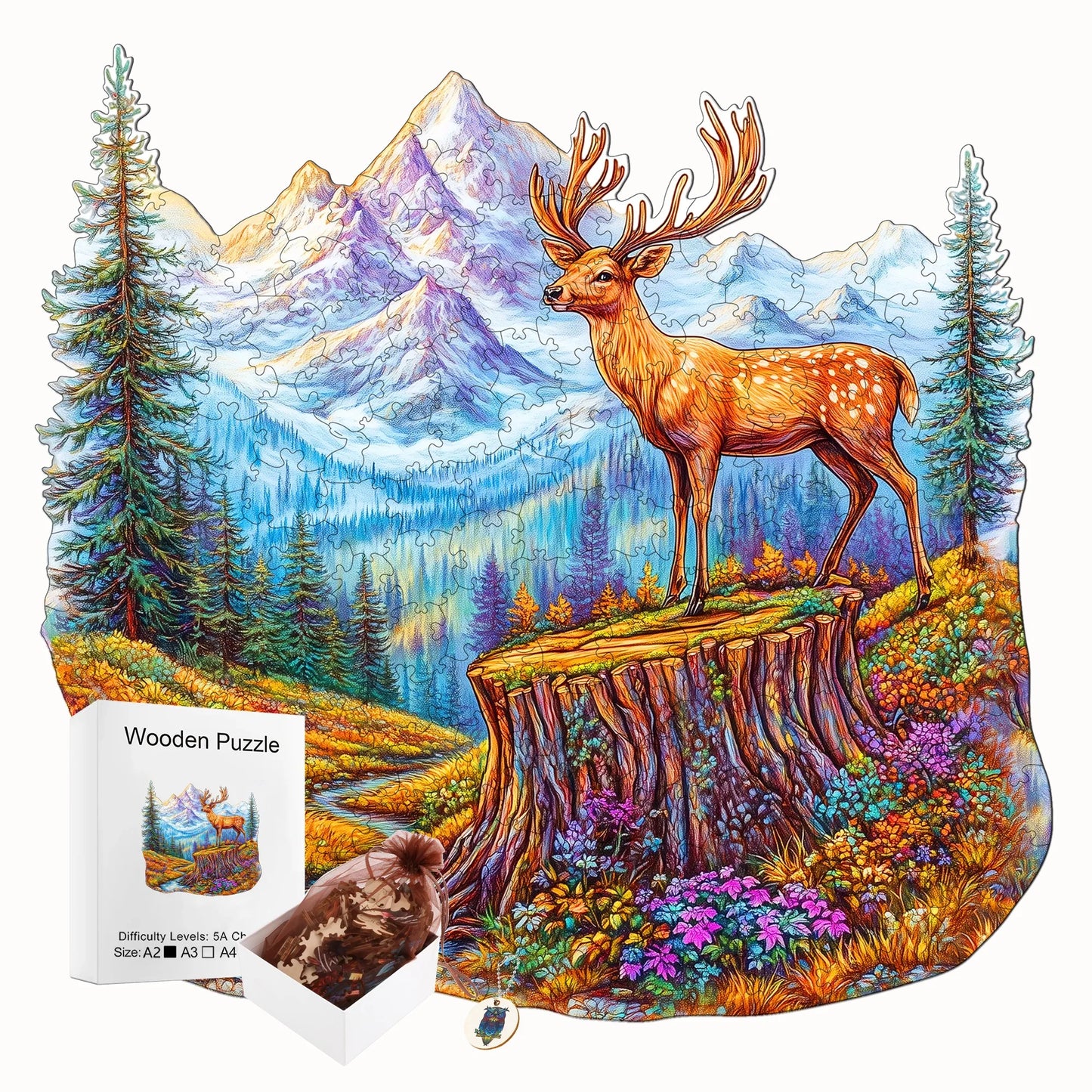 Humans Nature And Animals Wooden Jigsaw Puzzle Romantic Style Wooden Decor Christmas and Halloween Gift Toy for Teen and Kid
