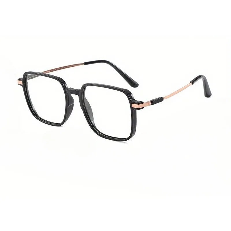 2pcs new Korean square photochromic glasses - fashionable women's glasses, casual daily commuting for men and women