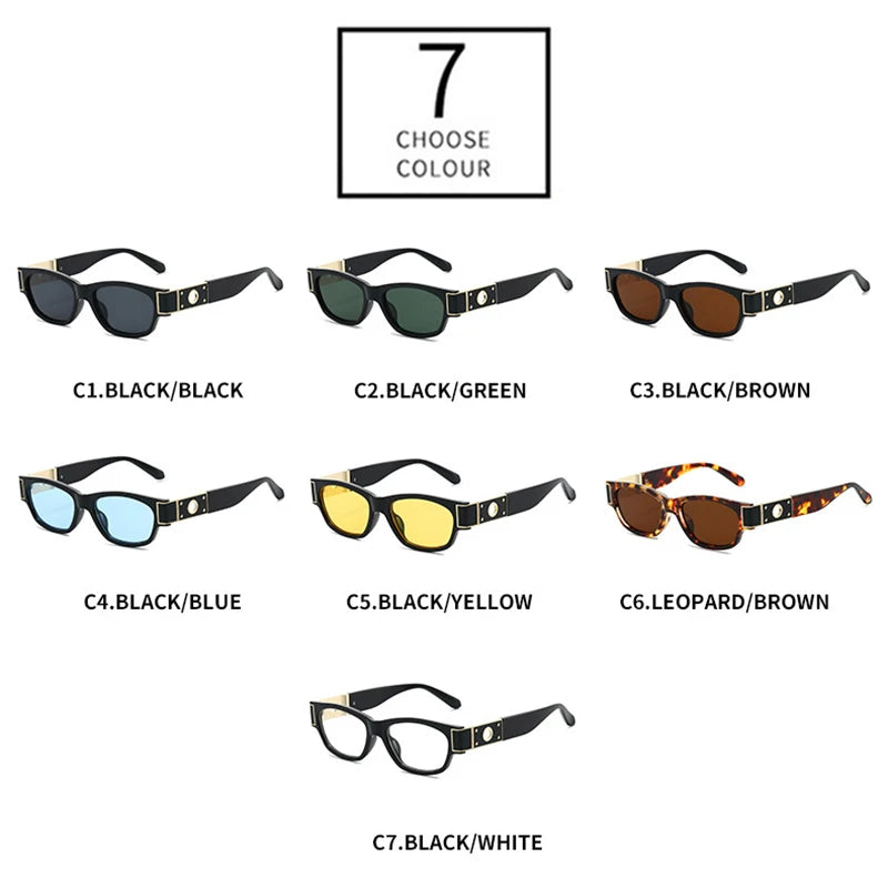 JNPCXI New Square Men Sunglasses Fashion Leopard Tea Shades UV400 Women Trending Outdoor Sun Glasses