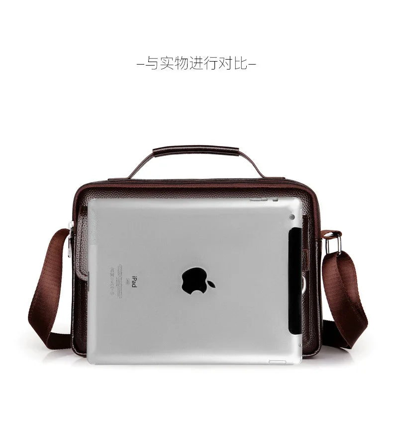 Men Shoulder Bag Pu Leather Business Messenger Crossbody Bags Designer Handbag