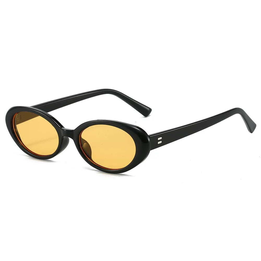 JNPCXI Small Oval Sunglasses for Women's Vintage Design Sun Glasses Shades Female Sexy Retro Punk Men Outdoor Trendy Eyewear
