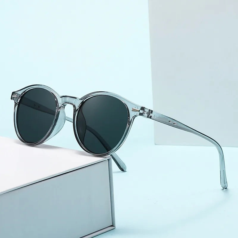Internet Celebrity Small Round Frame Sunglasses for Men and Women UV Resistant and Sunscreen Sunglasses