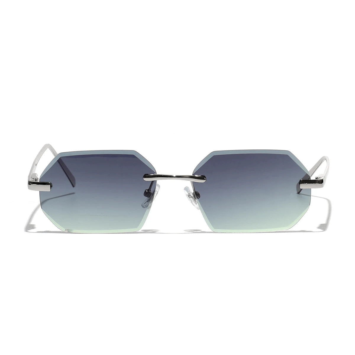 Ruiao Sunglasses Men Brand Designer Fashion Rimless Sun Glasses Shades Diamond Cut Lens Ladies Frameless Metal Eye glasses