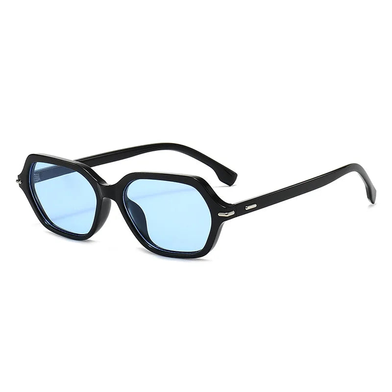 JNPCXI New Fashion Women Retro Leopard Frame Sunglasses Vintage Rivet Hexagon Design Square Sun Glasses Men UV Gafas De Sol