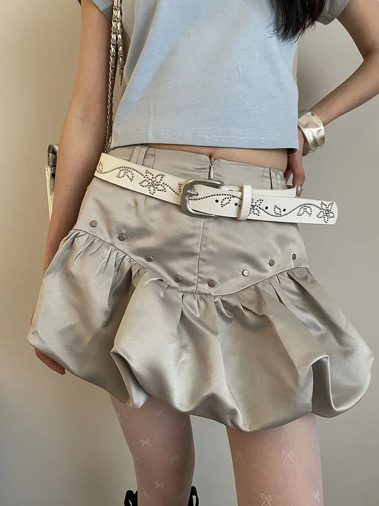 Rivet Y2k Belt For Women Accessory Skirt Versatile Jeans Belt Leather Belt With A Unique High-End Feel To Cinch The
