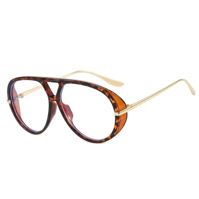 JNPCXI Fashion Double Bridges Pilot Women Oversized Sunglasses Retro Candy Color Green Gradient UV400 Men Punk Sun Glasses