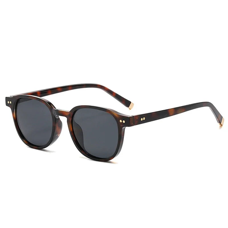 JNPCXI Retro Square Women Polarized Sunglasses Fashion Rivets Decoration Men Punk Driving Sun Glasses Shades UV400