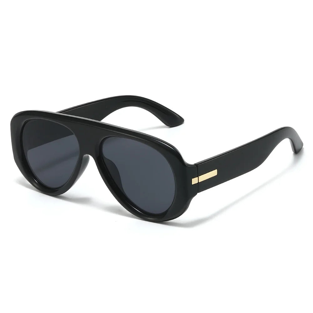 JNPCXI Vintage Luxury Designer Pilot Large Square Sunglasses Women Punk Men Sun Glasses Trending Ladies Oval Shades UV400
