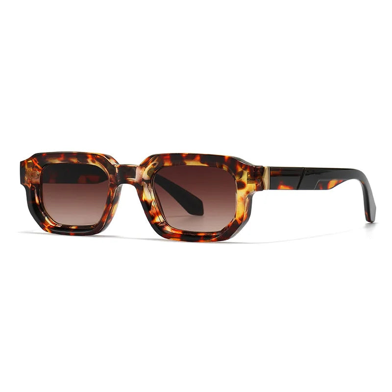 JNPCXI Fashion Rivets Decoration Sunglasses For Women Men Brand New Square Gradient Shades UV400 Eyewear Sun Glasses