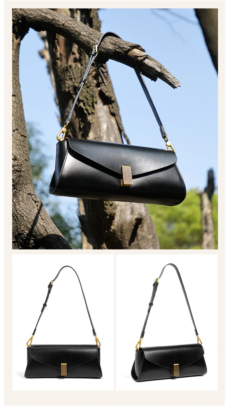 Burminsa Leather Underarm Shoulder Bags Women Luxury Design Crossbody Purse