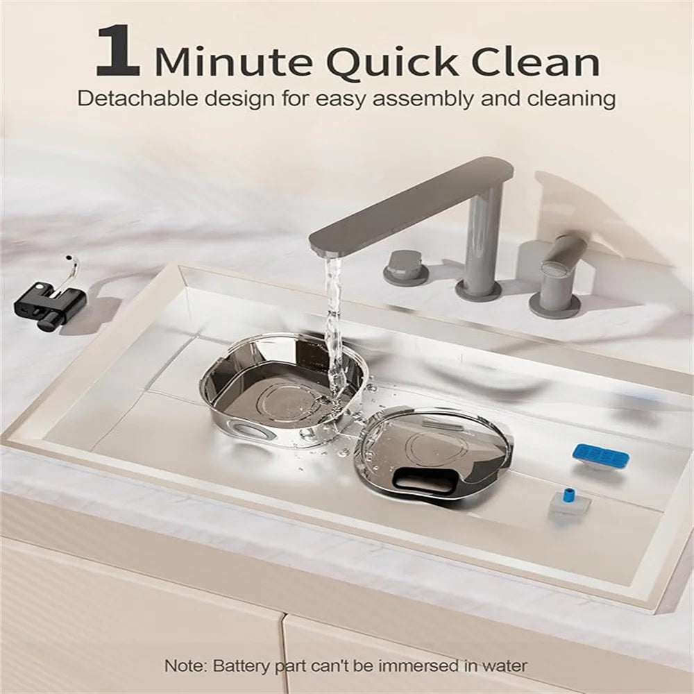 3.2L 5V USB Recharge Cat Water Fountain Automatic Sensor Stainless Steel Tank