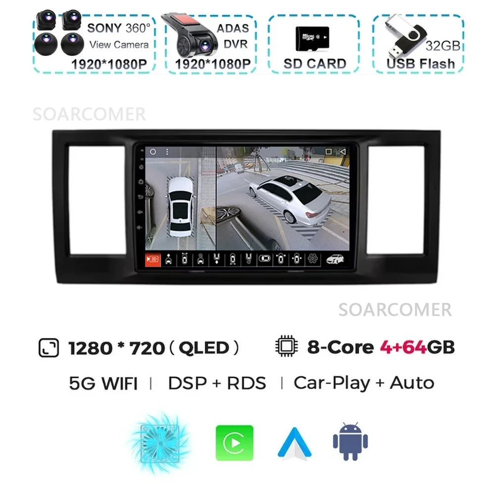 For VW Volkswagen Caravelle 6 T6 2015-2020 GPS DVD DSP Car Radio Multimedia Video Player Android 15 Auto Carplay Navigation