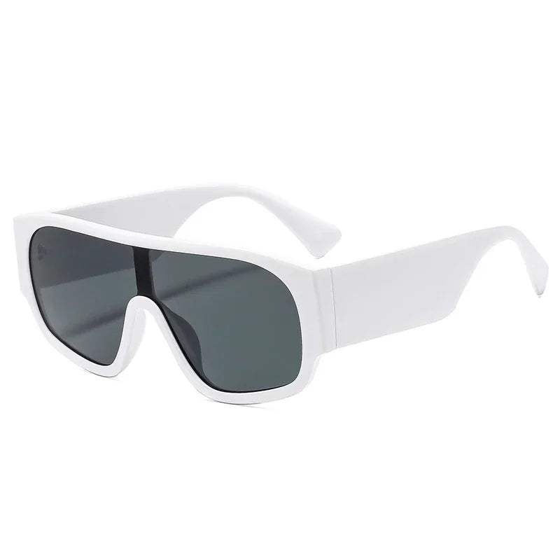JNPCXI Retro Oversized Pilot Women Sunglasses Fashion One Piece Leopard Shades UV400 Men Punk Wide Legs Sun Glasses