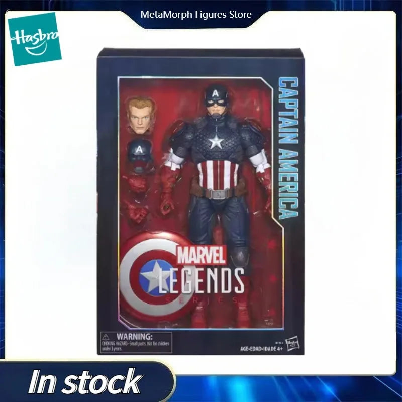 Original Hasbro Marvel Legends Series Captain America Anime Figure Toy Gift Ornament