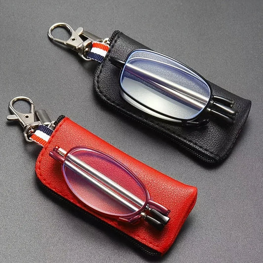Folding Reading Glasses with Blue Light Blocking Lenses +1.0 to +4.0 Strengths Portable Pocket Design for Men Women