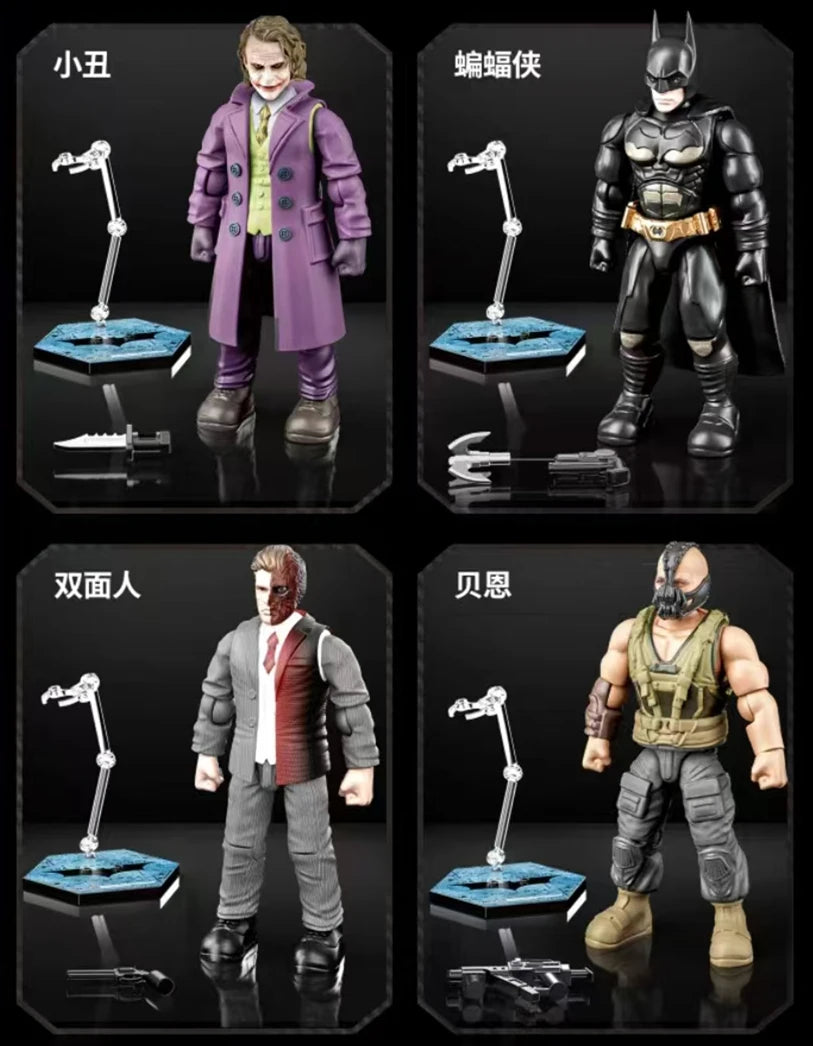 DC Justice League Action Figures THE DARK KNIGHT Trilogy BATMAN JOKER SCARECROW