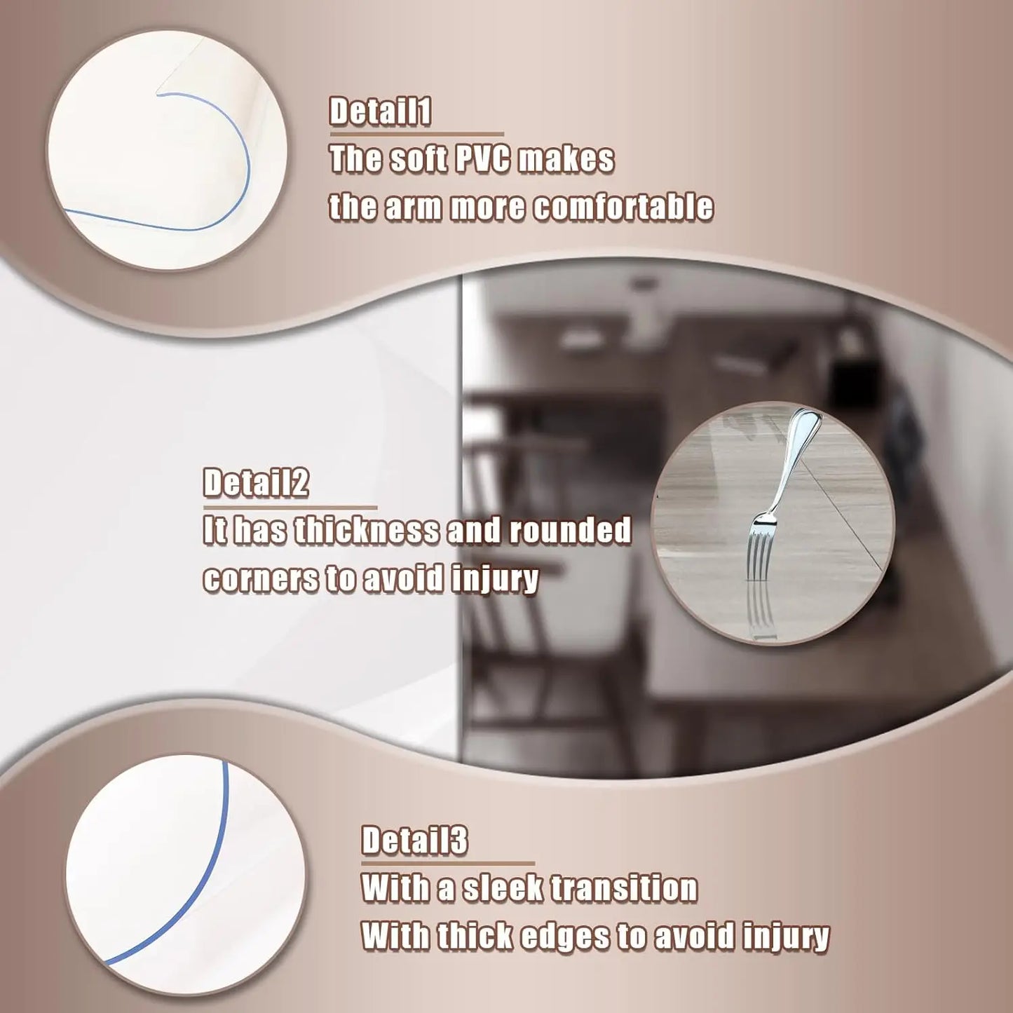 Clear Desk Mat/Protector Mat - Anti-Slip Desk Cover Protector, Waterproof Scratch-Resistant Surface for Home/Office