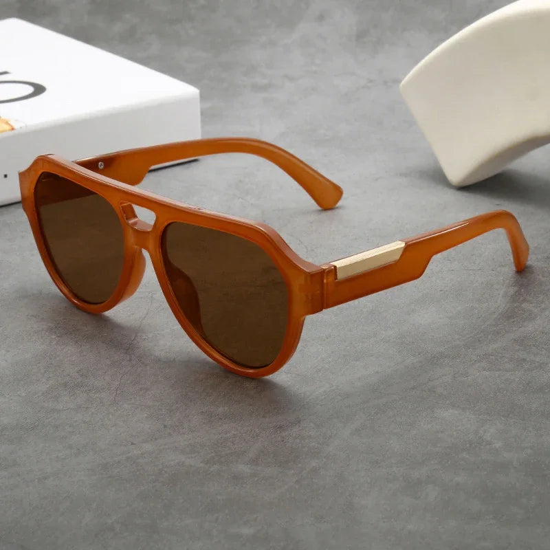 JNPCXI New Fashion Double Rivet Square Sunglasses Women Luxury Brand Designer Retro Rectangle Sun Glass Vintage Eyewear Female