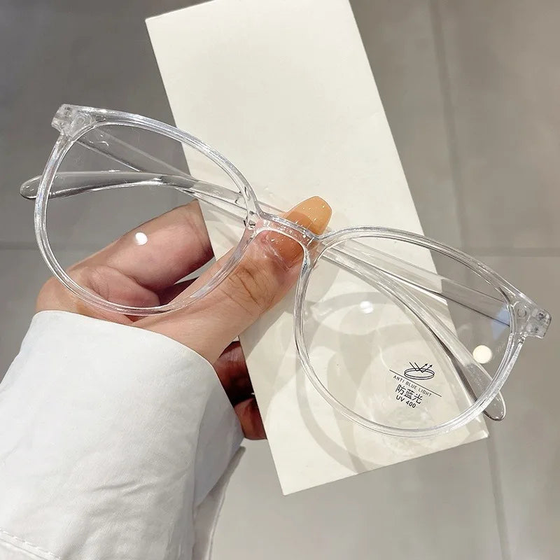 Anti-blue Light Optical Glasses Unisex Myopia Glasses Retro Ultra-light Large Square Frame