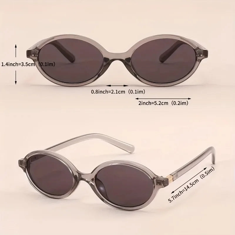 1 piece Set of Simple Oval Shaped Women's Glasses Suitable for Both Men and Women Leopard Print Retro Women's Glasses