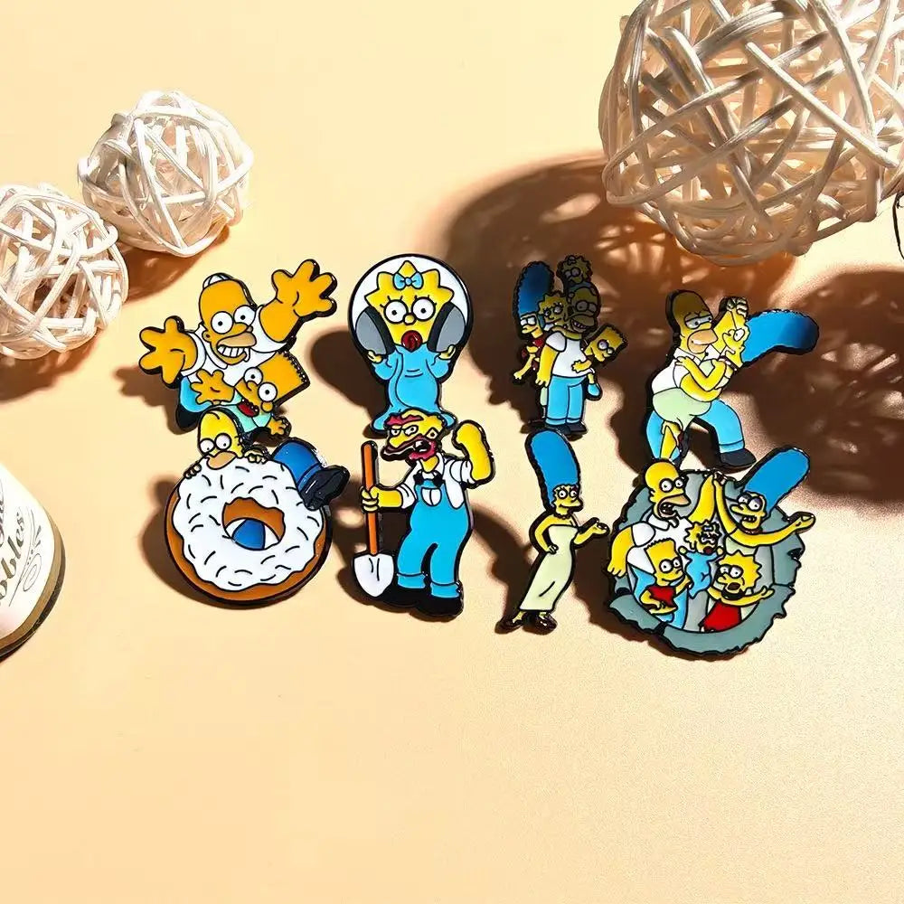 8pcs Cartoon Pins Set Funny Creativity Badges for Backpack Clothes Brooch Accessory the best choice for gifts