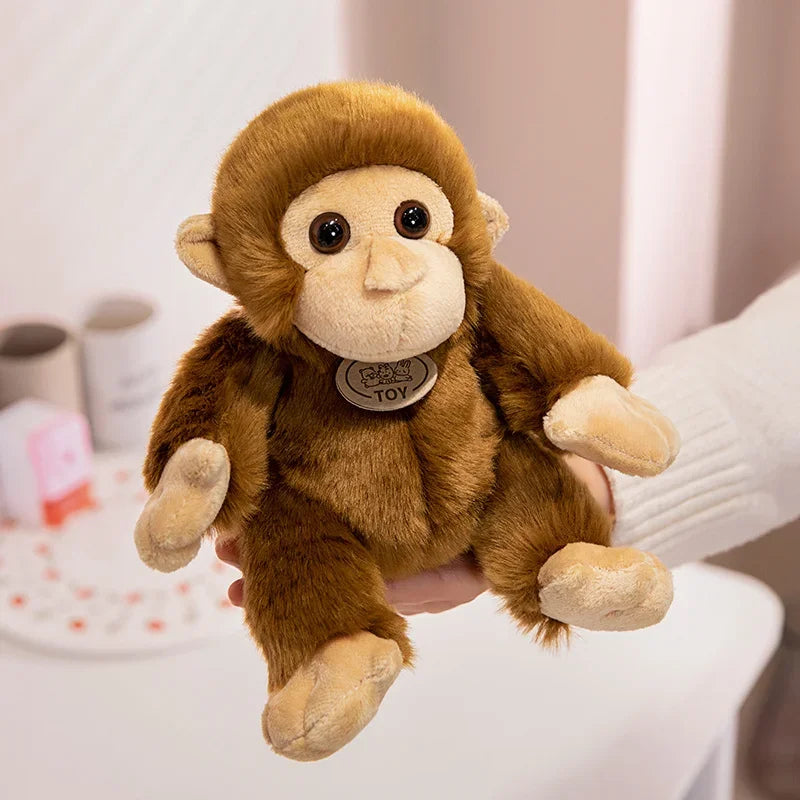 Lifelike 17/30cm Simulation Monkey Doll Funny Plush Toys Soft Wild Animals Appease Doll Creative Birthday Gift