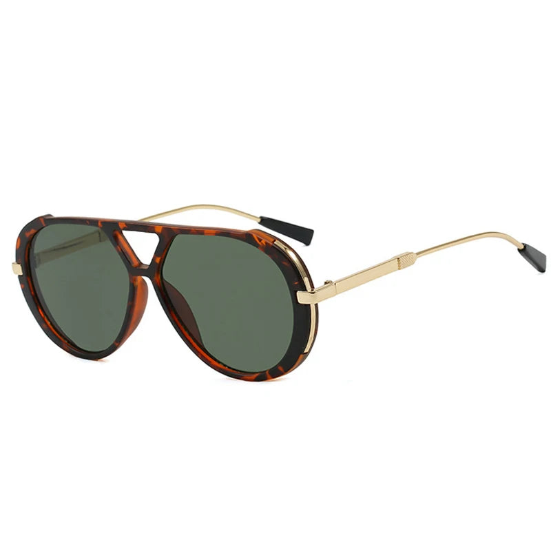 JNPCXI Ins Popular Fashion Double Bridges Women Luxury Sunglasses Brand Designer Oval Hollow Shades UV400 Men Sun Glasses