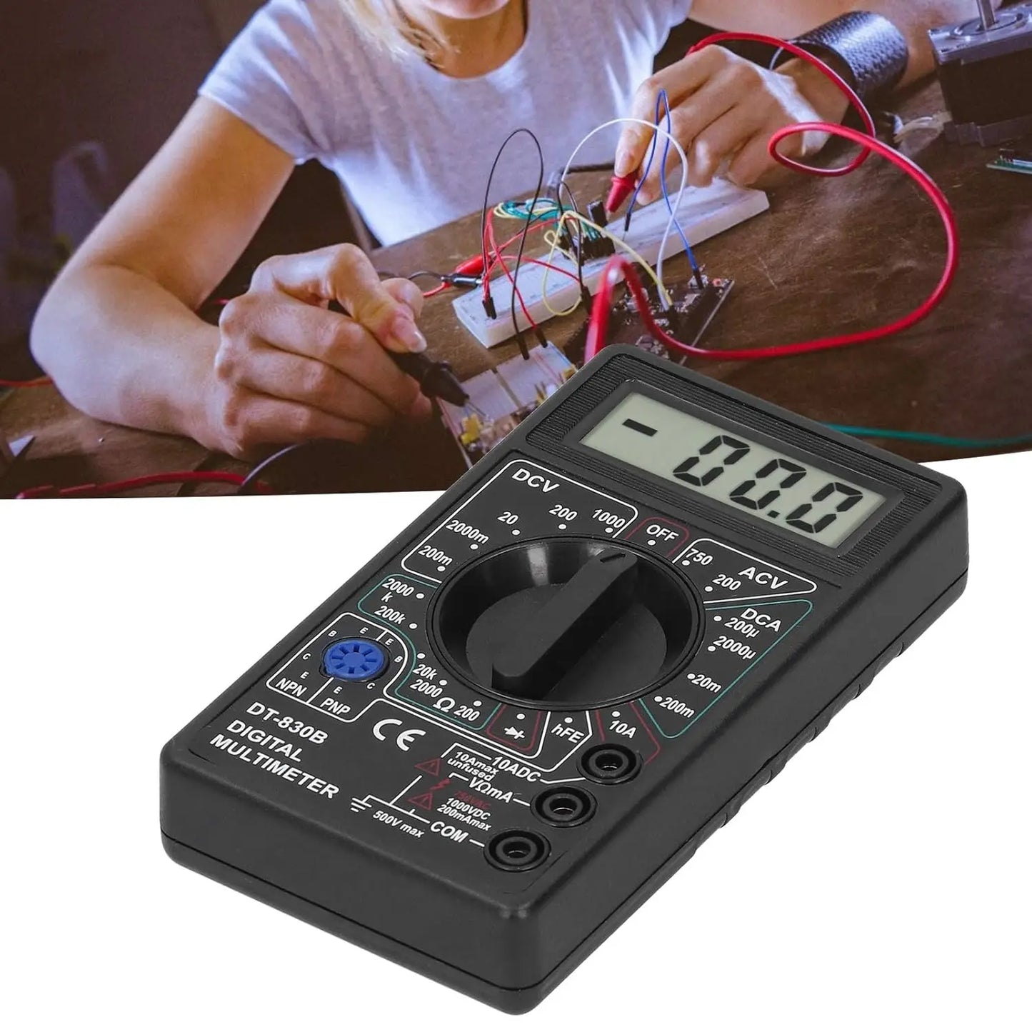 1/2pc Digital Multimeter Tester, DT830B Electrical Voltmeter Ammeter Portable Volt Multi Meter Car Battery Tester Circuit Tester