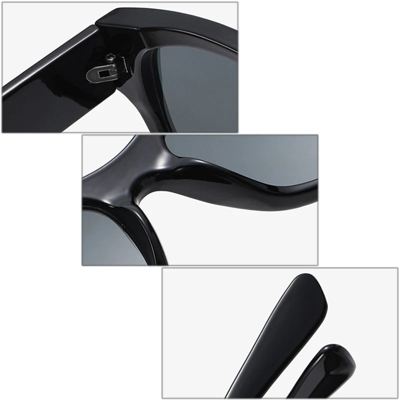 JNPCXI New Square Women Sunglasses Fashion Rivets Leopard Men Gradient Shades UV400 Sun Glasses