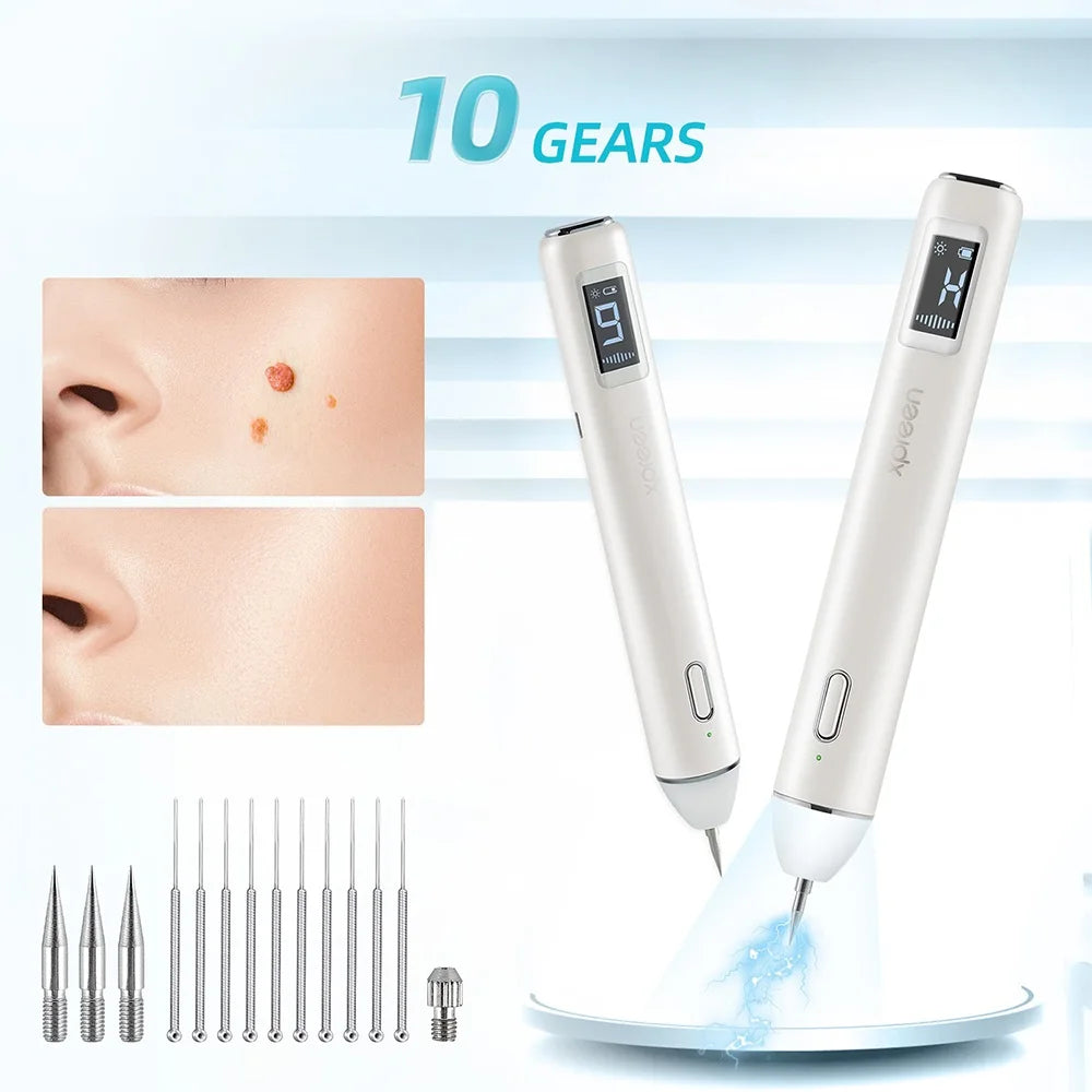 10 Level Laser Plasma Pen With Spotlight Skin Mole Remover Skin Dark Spot Freckle Warts Tag Tattoo Removal Laser Pen Skin Care