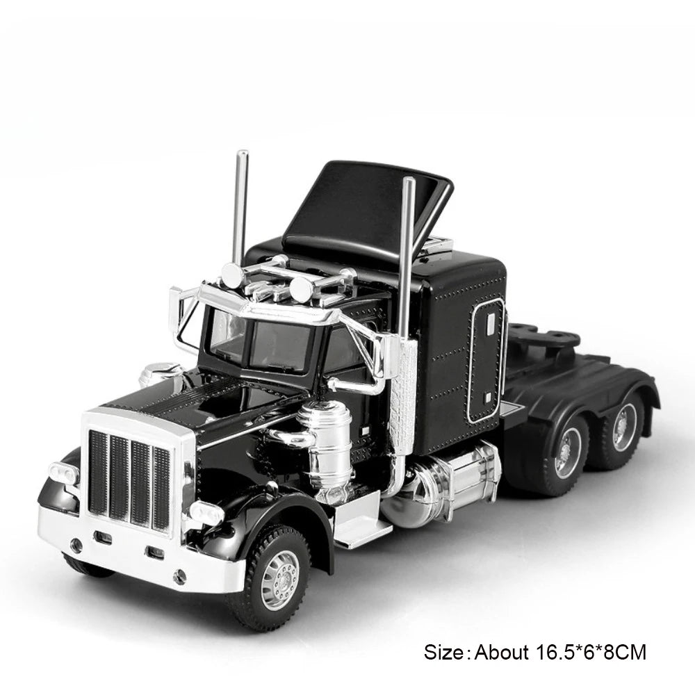 1:50 American Transport Vehicle Scania Container Truck Alloy Model Diecast Toy Doors Opened with Sound Light Cars Kid Toys Gifts