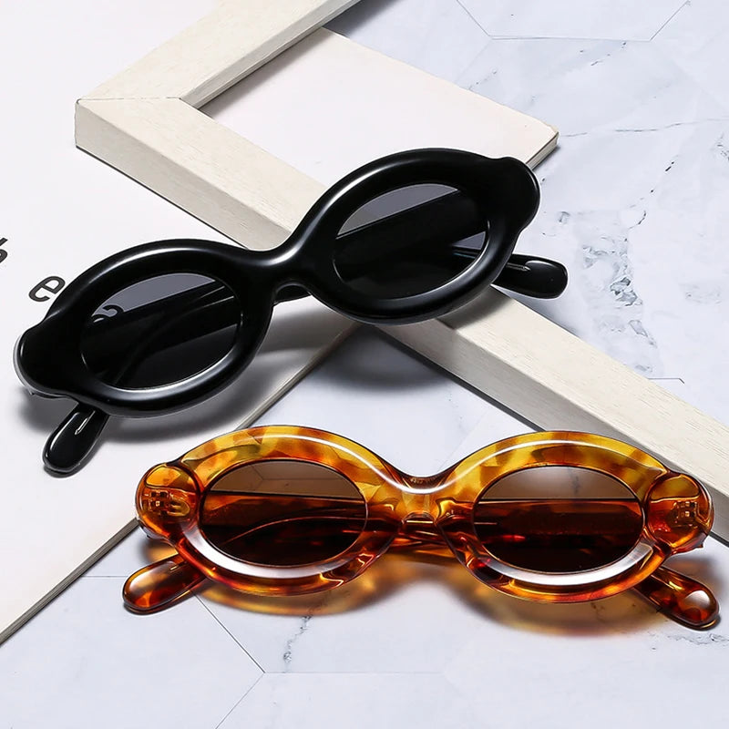 JNPCXI Polarized Retro Oval Women Sunglasses Shades UV400 Fashion Punk Men Trending Quality Leopard Sun Glasses