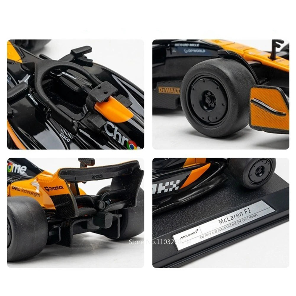 1:32 F1 Formula E Racing Cars Diecast Alloy Model Toys Rubber Tires Exquisite Body High Simulation Models Bookshelf Decorations