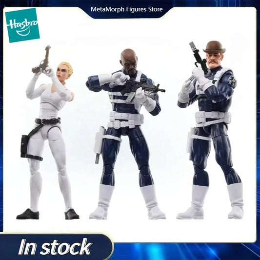 Original Hasbro Marvel Legends Series S.H.I.E.L.D. (Nick Fury, Sharon Carter, and Dum Dum Dugan) Action Toy Figure Collection