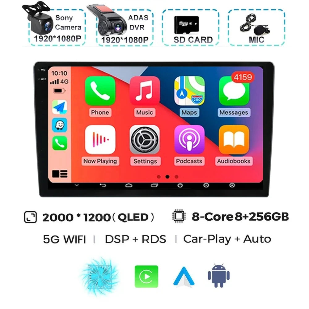 Android 15 Car Radio For For Audi A4 II 2 B6 III 3 B7 2000-2009 S4 2002-2008 RS4 2005 - 2009 Multimedia Video Player Carplay