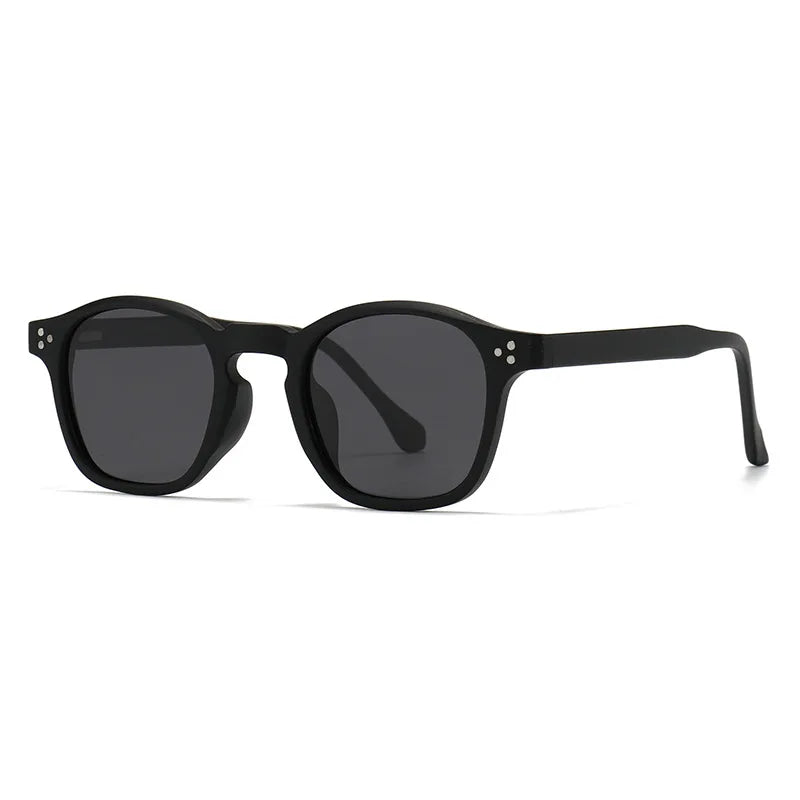 JNPCXI Polarized Vintage Rivets Polygon Round Women Sunglasses Fashion Men Shades UV400
