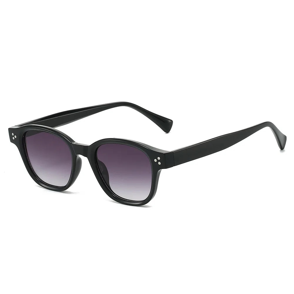 JNPCXI New Square Women Rivets Sunglasses Gradient Shades Men Sun Glasses UV400