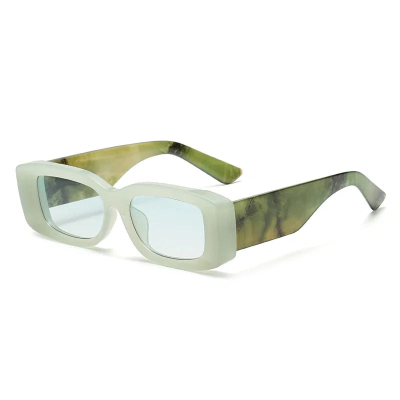 JNPCX Fashion Rectangle Jelly Color Women Sunglasses Retro Men Gradient Shades UV400 Sun Glasses