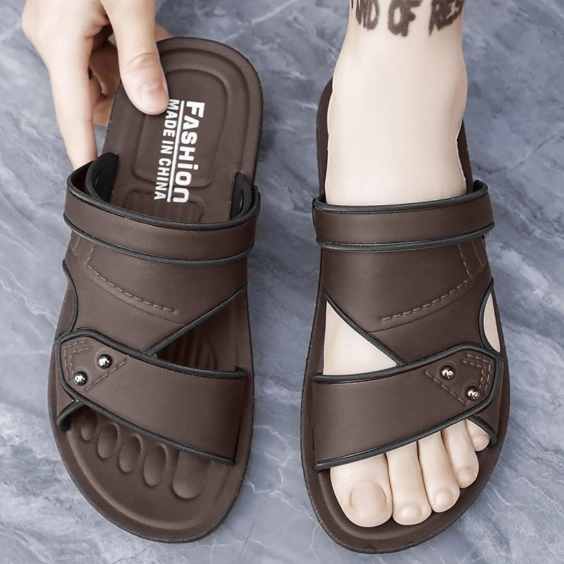 Summer Men's Sandals Comfortable Beach Shoes For Men Holiday Outdoor Casual Slippers Male Fashion Flat Sandals Men's Slippers