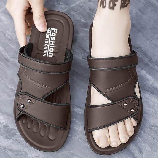 Summer Men's Sandals Comfortable Beach Shoes For Men Holiday Outdoor Casual Slippers Male Fashion Flat Sandals Men's Slippers
