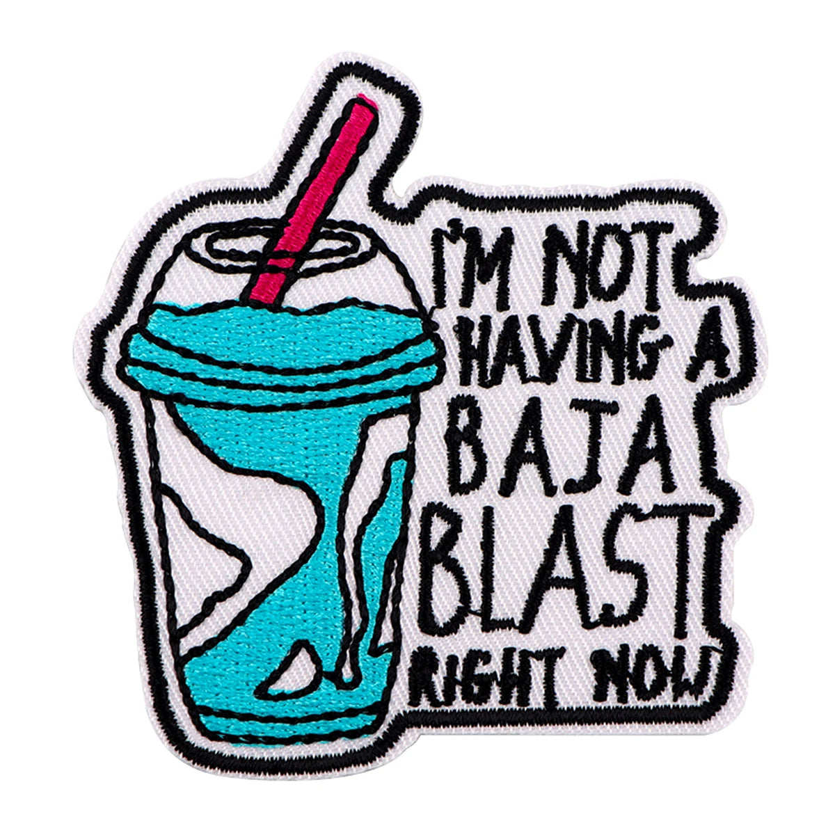 Funny Drink Embroidery Patch Quotes Iron On Patches For Clothing Thermoadhesive Patches On Clothes DIY Sew Badges