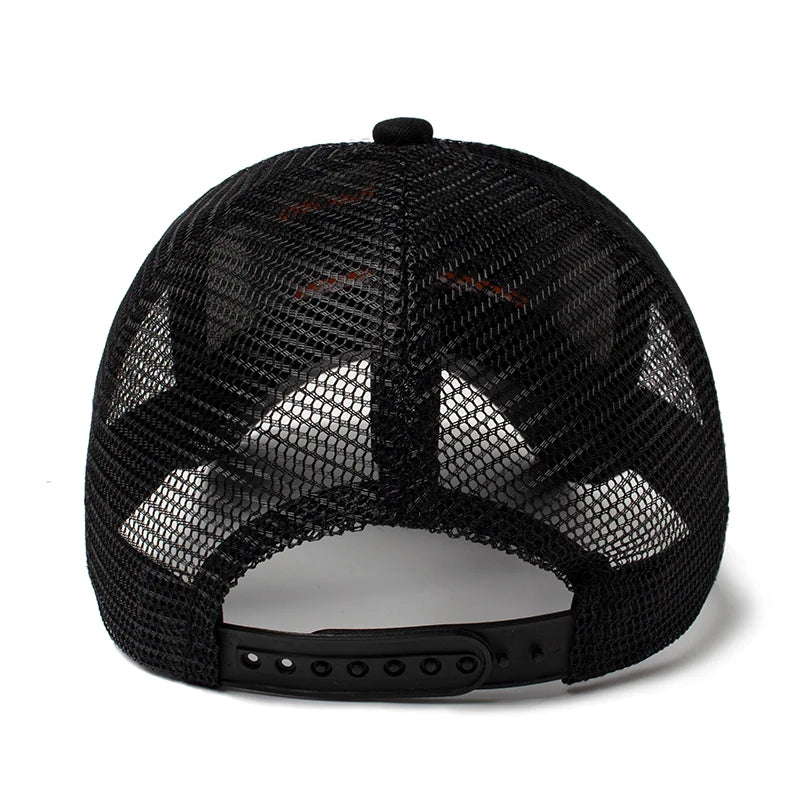 Baseball Cap Men Mesh Embroidered Letter Trucker Hat Snapback Women Casual Caps Vintage Sun Hats For Summer Outdoor Daily Wear