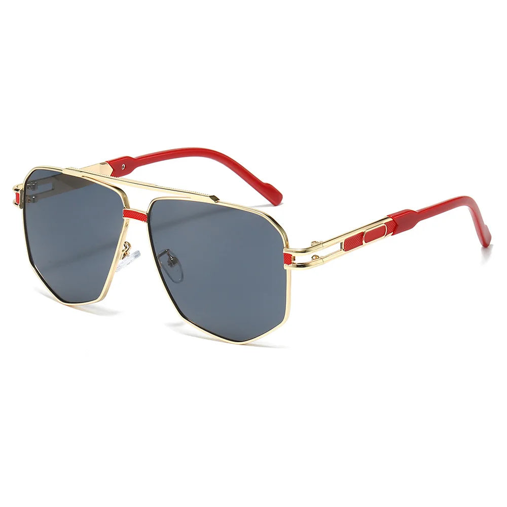 JNPCXI Fashion Double Bridges Square Sunglasses Women Men Retro Gradient Sun Glasses Shades UV400