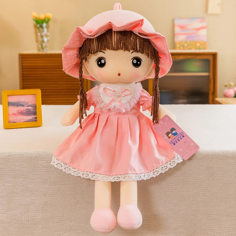 Cute Plush Girls Doll with Clothes Kid Girls Toys Stuffed Soft Cartoon Plush Toys Gift for Children Birthday Christmas present